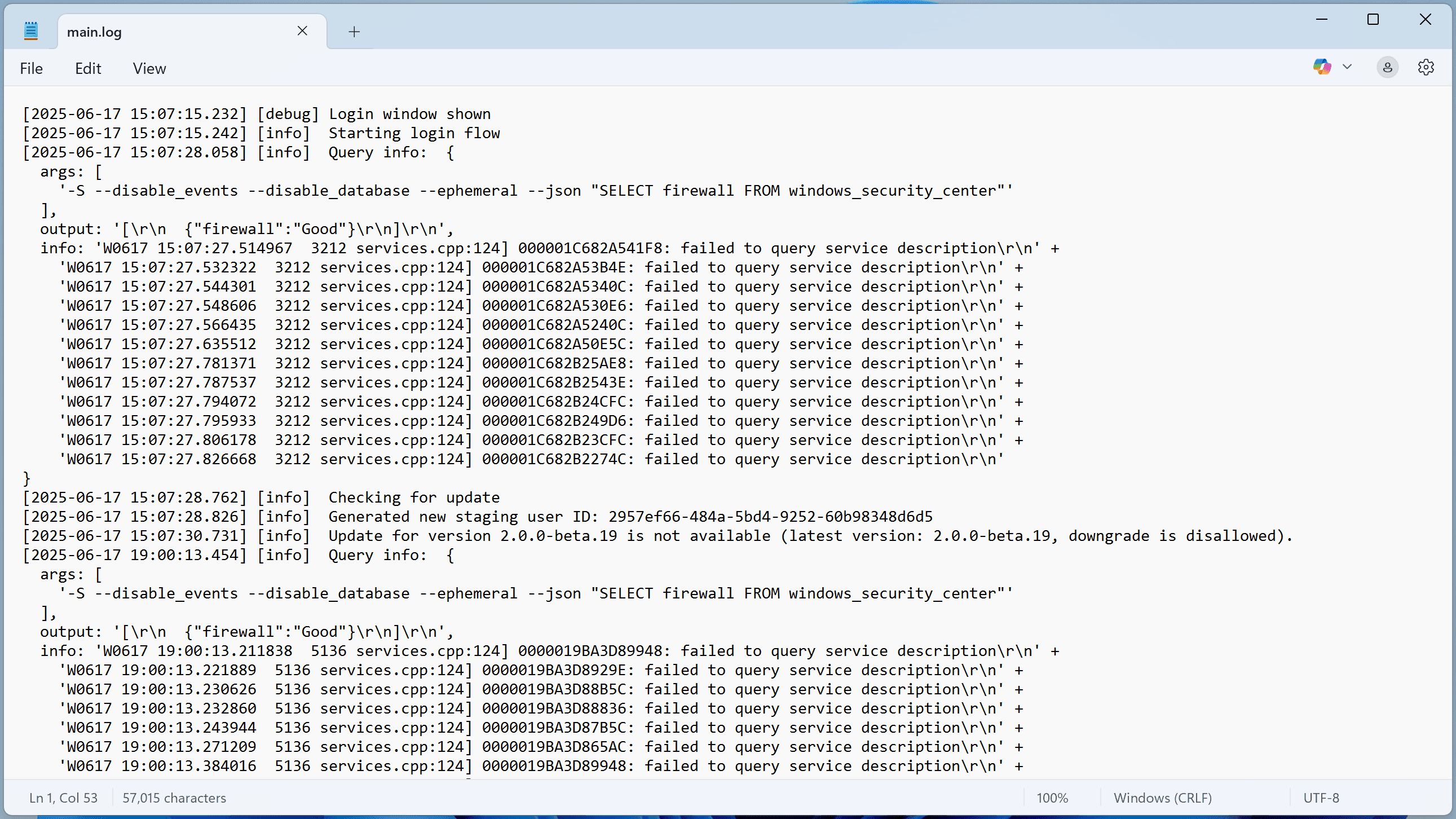 Windows logs