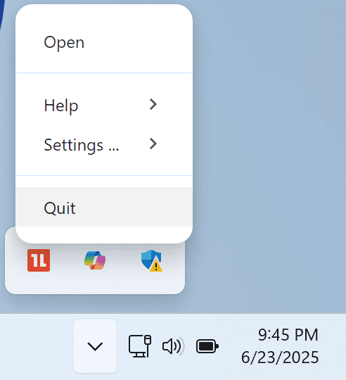 Windows restart
