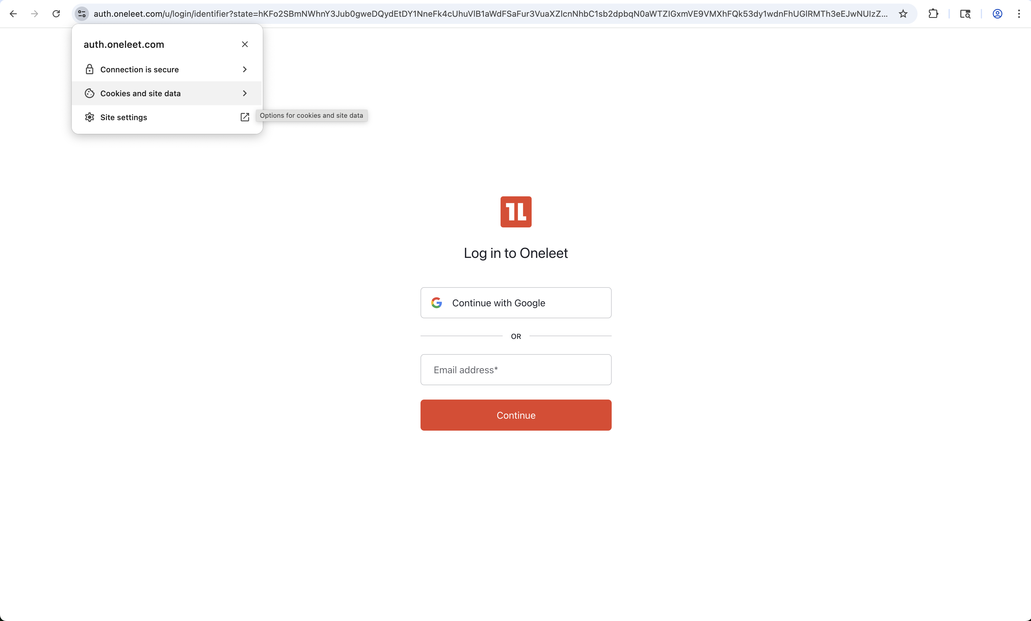 Screenshot showing Chrome cookie clearing interface 1